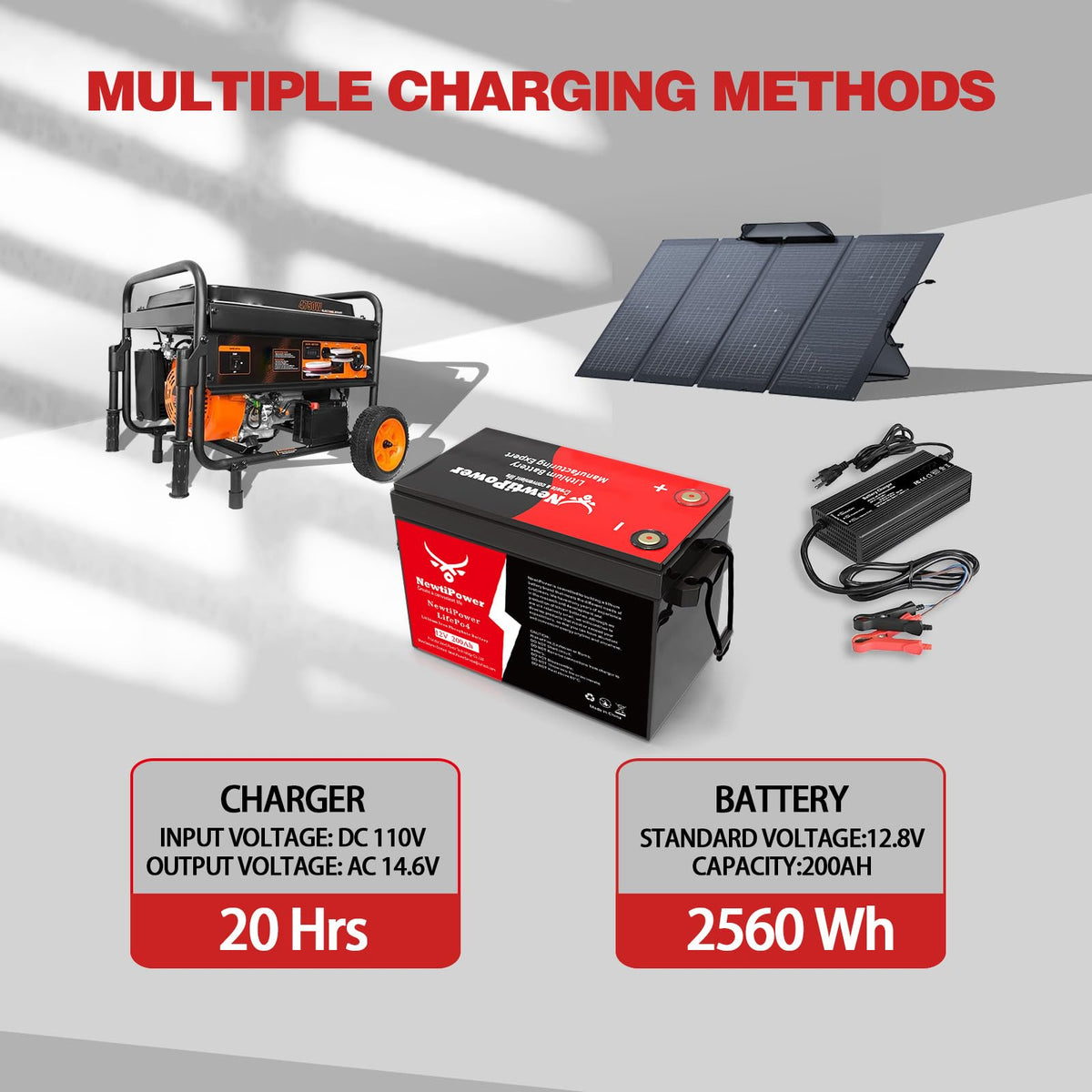 12V 200Ah Lithium LiFePO4 Battery with 150A BMS P395610