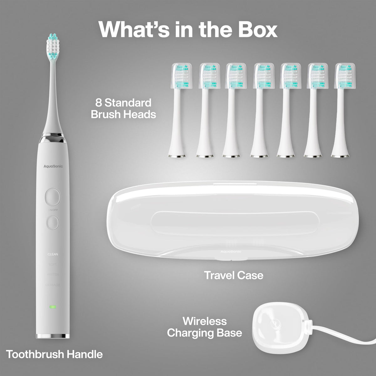 Electric Toothbrush with 8 Brush Heads & Travel Case X4095