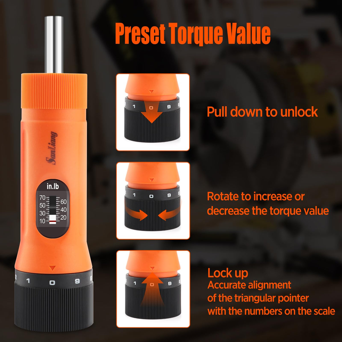 36Pcs Torque Screwdriver Wrench Set with 29 S2 Bits W9342