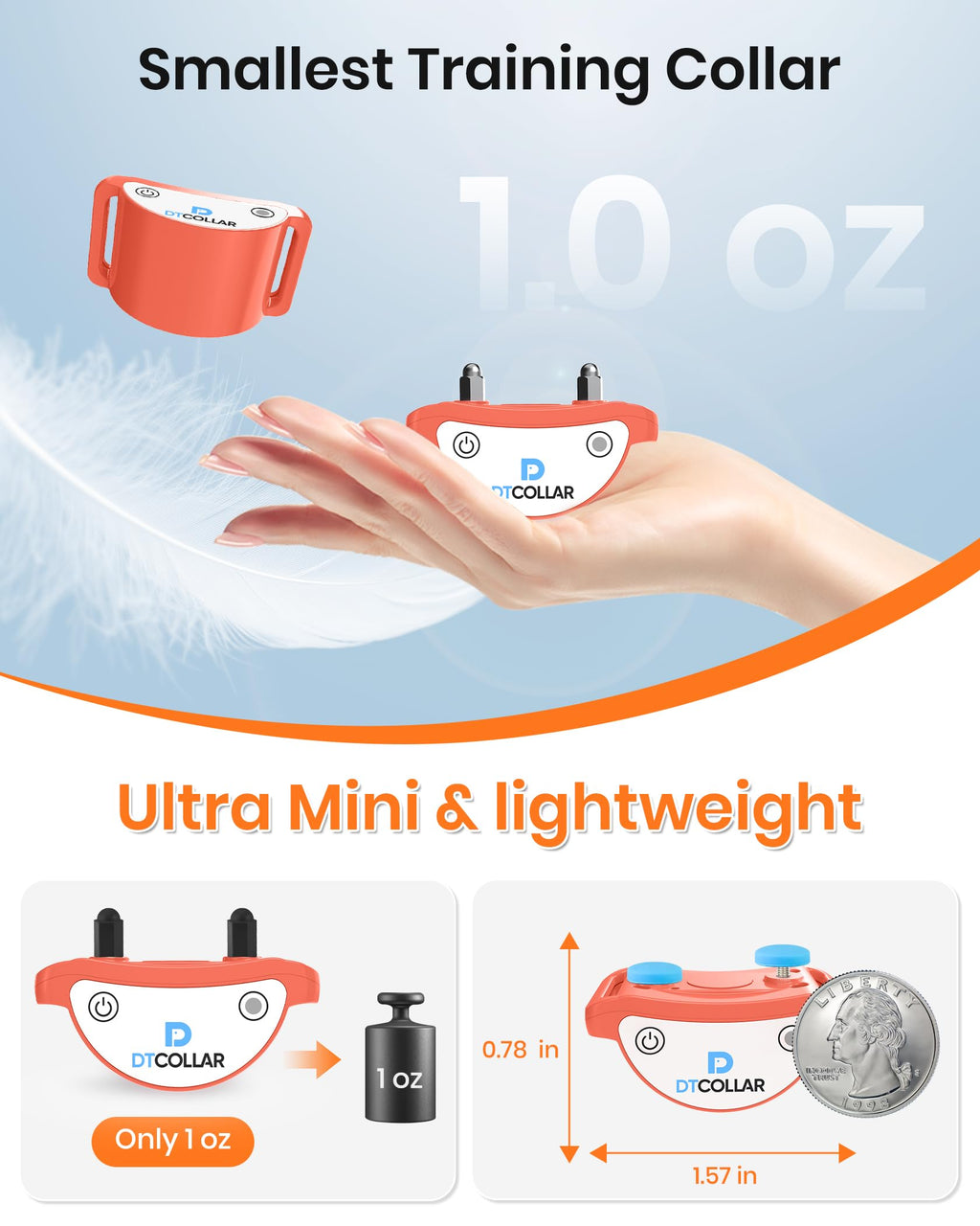 Lightweight Waterproof Cat Training Collar with Remote J1598