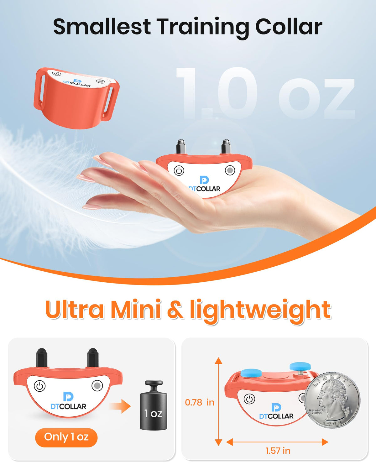 Lightweight Waterproof Cat Training Collar with Remote J1598