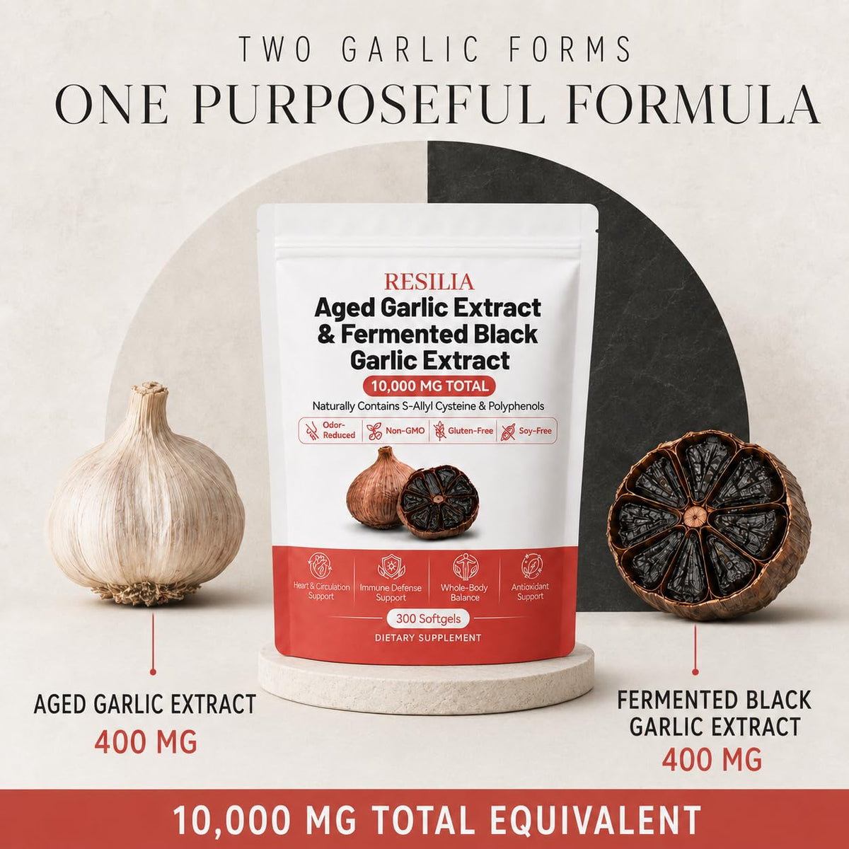 Aged Garlic Extract & Fermented Black Garlic Extract Softgels N6966