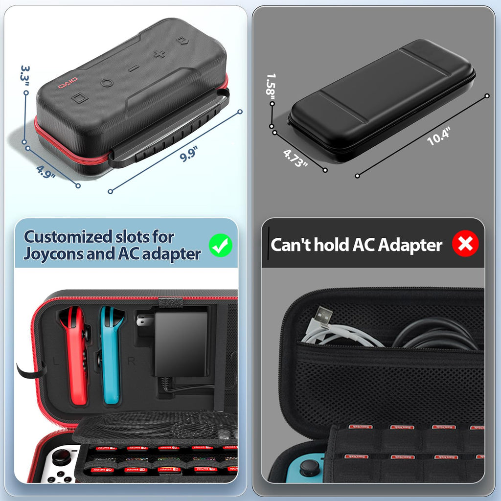Red & Grey Portable Carrying Case F3364