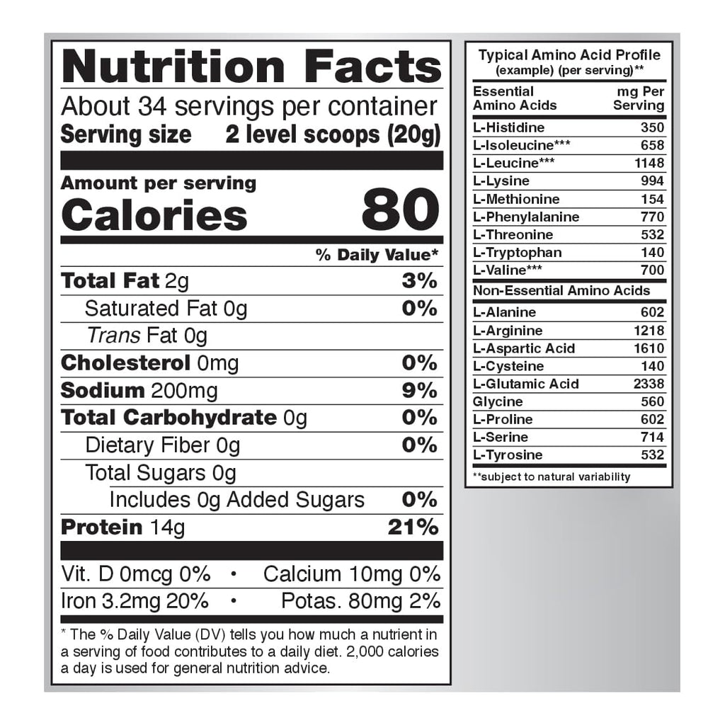 Organic Pea Protein Powder 1.5 lbs E6092