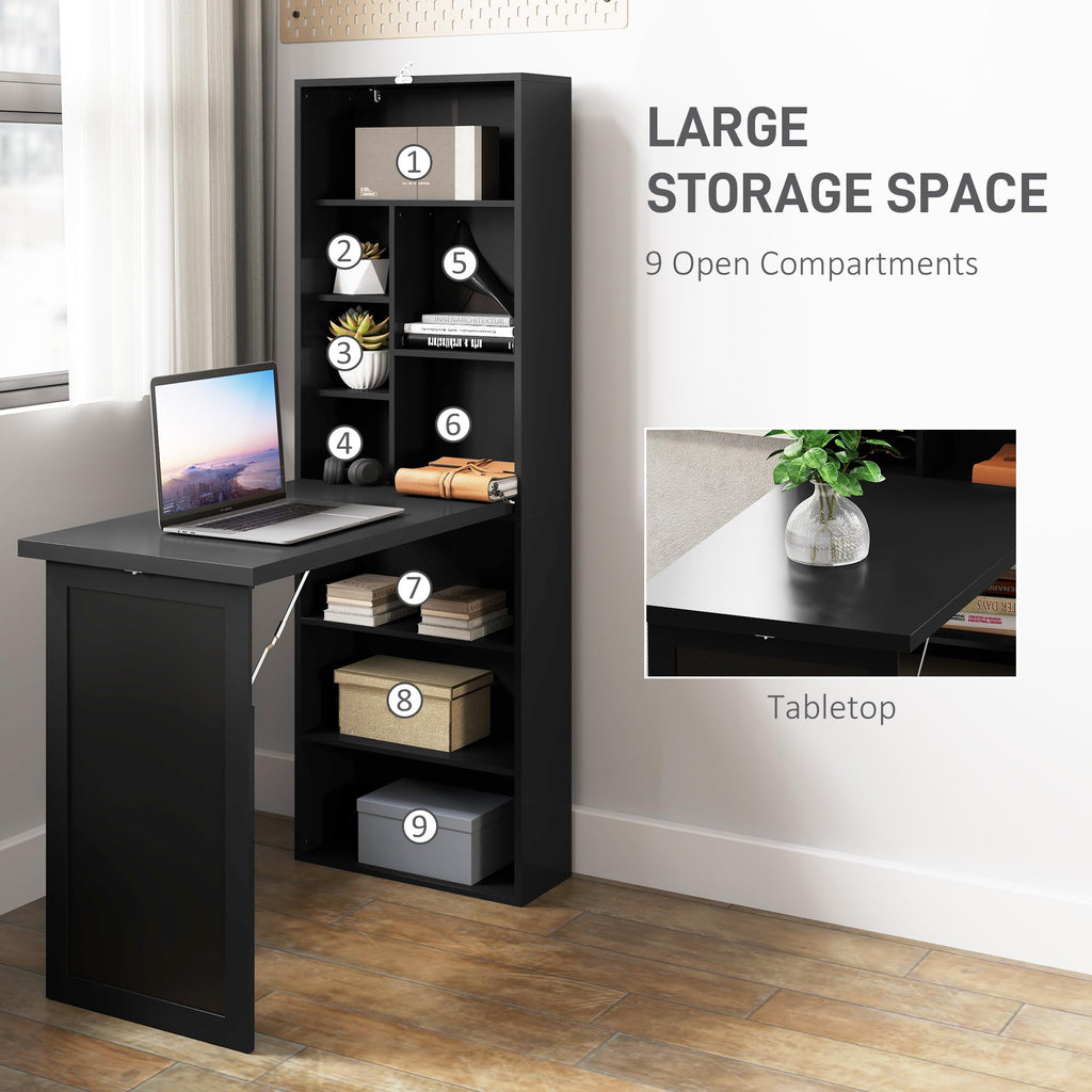 Black Foldable Convertible Computer Desk N101498