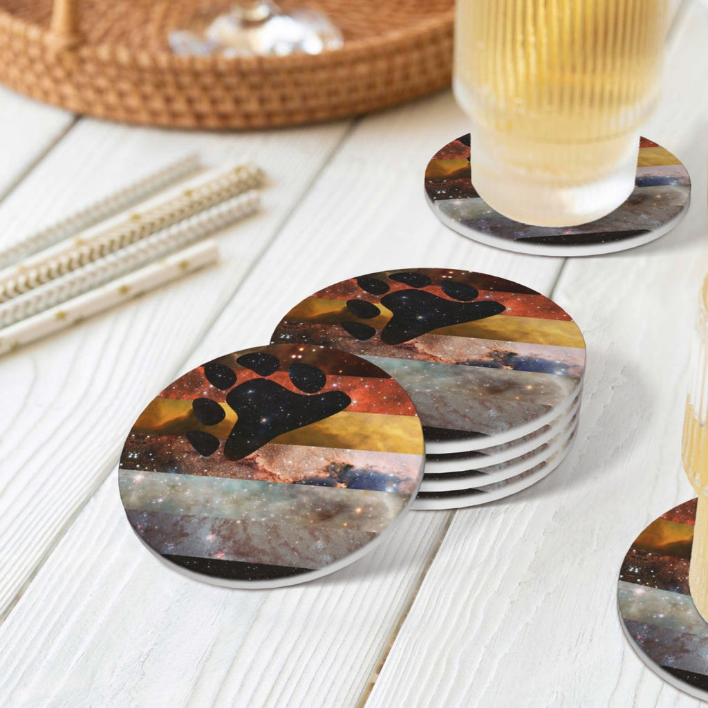 Ceramic Coaster Set Non-Slip Cork Base L853