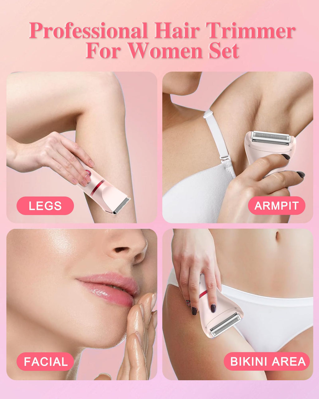 3-in-1 Rechargeable Waterproof Bikini Trimmer N32260