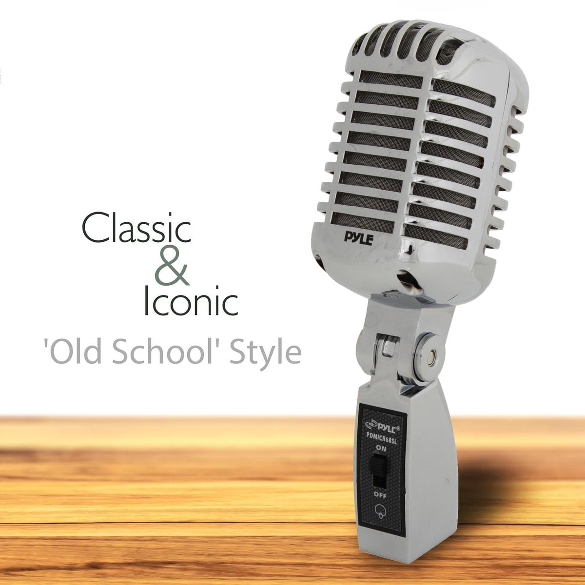 Silver Retro Dynamic Vocal Microphone M2290