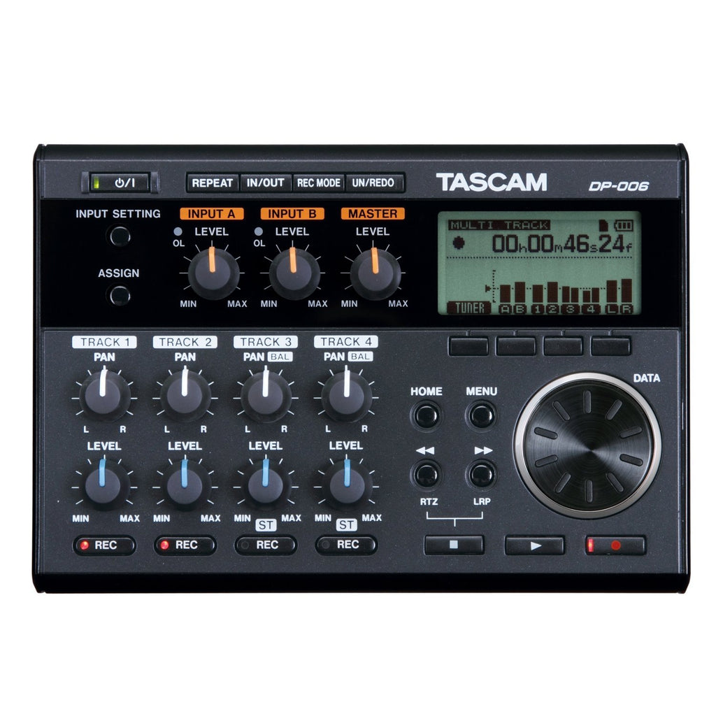 6-Track Digital Multi-Track Audio Recorder with Built-in Mics V44149
