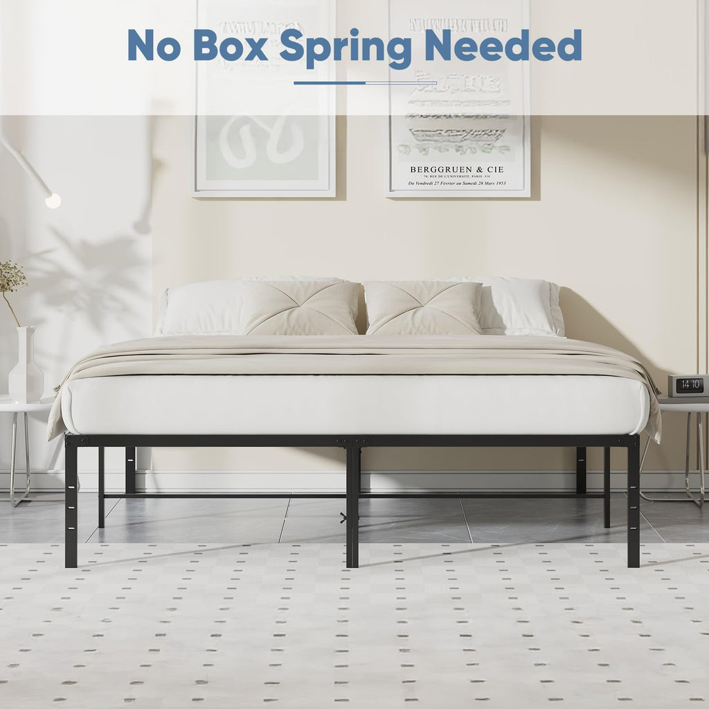 Queen 18 Inch Metal Platform Bed Frame O727