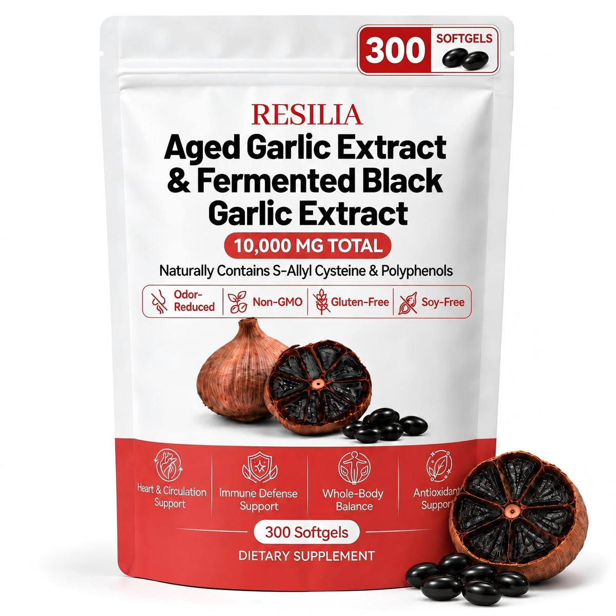 Aged Garlic Extract & Fermented Black Garlic Extract Softgels N6966