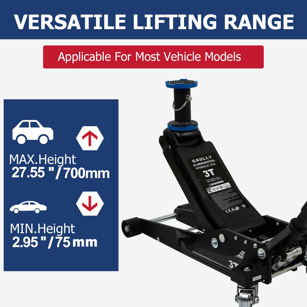 3 Ton Aluminum and Steel Floor Jack K660