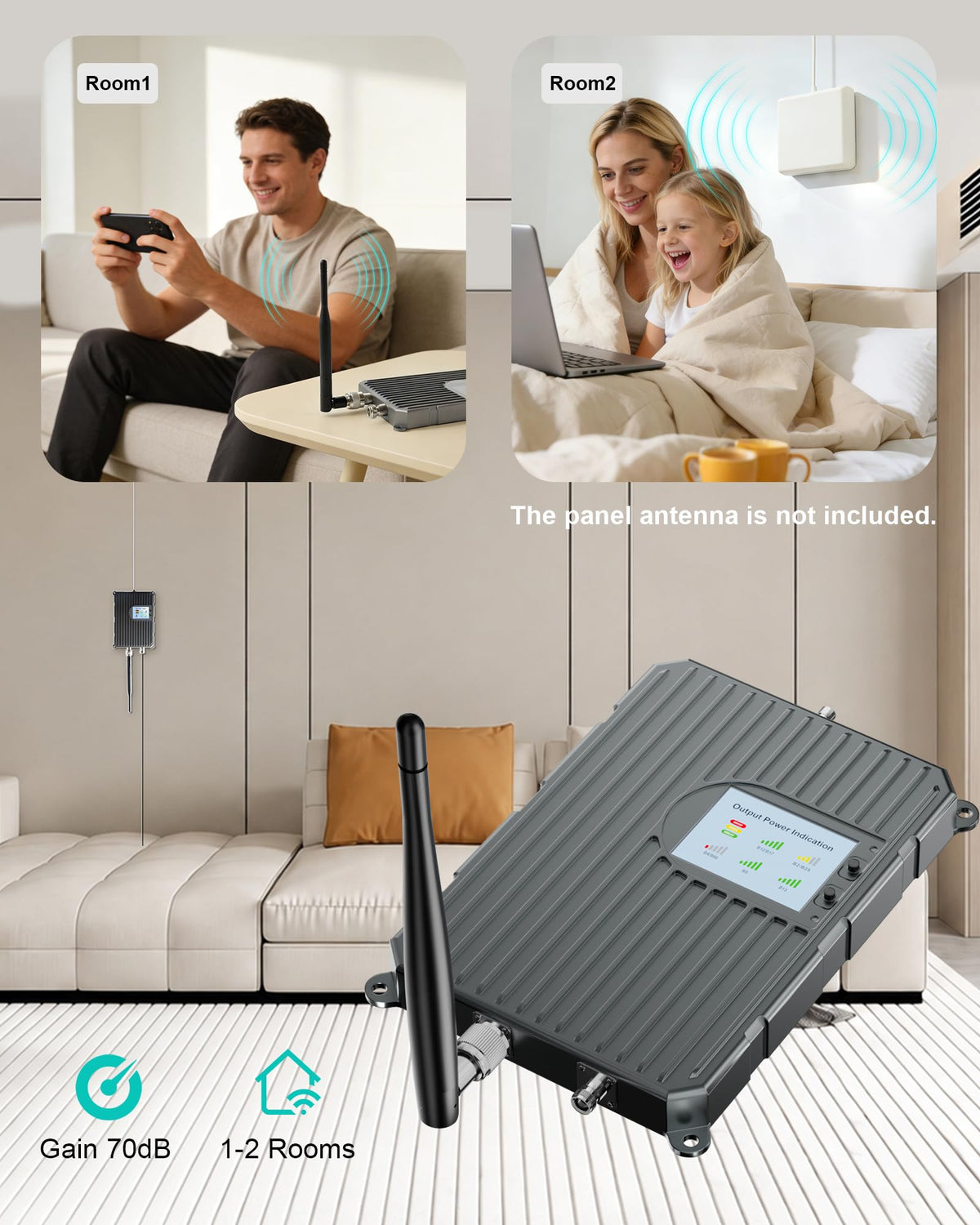 Cell Phone Signal Booster Up to 3000 Sq.Ft 4G LTE 5G Cellular Repeater Z788