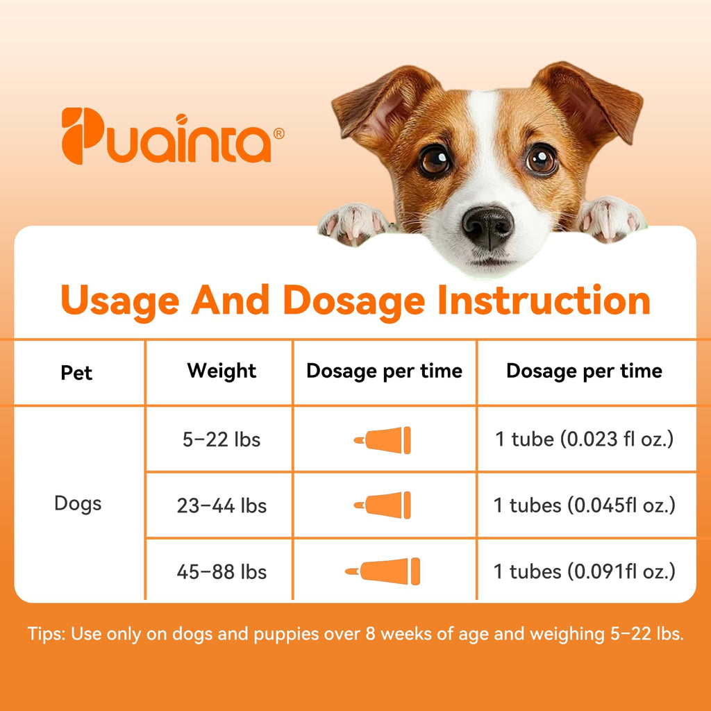 Flea and Tick Prevention for Small Dogs & Puppies, 3 Monthly Doses Y7162