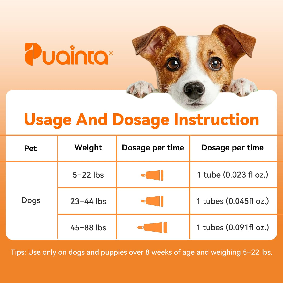 Flea and Tick Prevention for Small Dogs & Puppies, 3 Monthly Doses Y7162