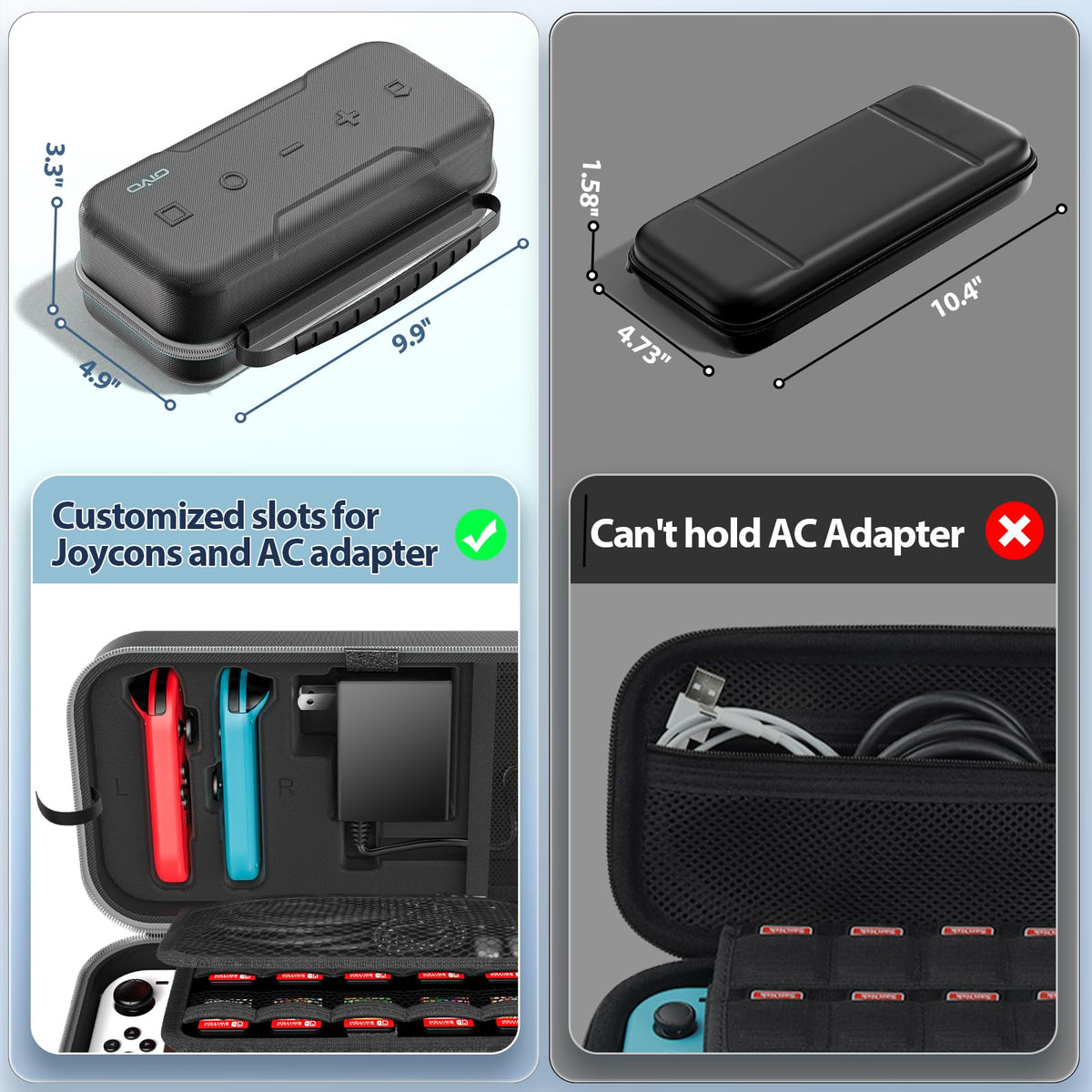 Red & Grey Portable Carrying Case F3364