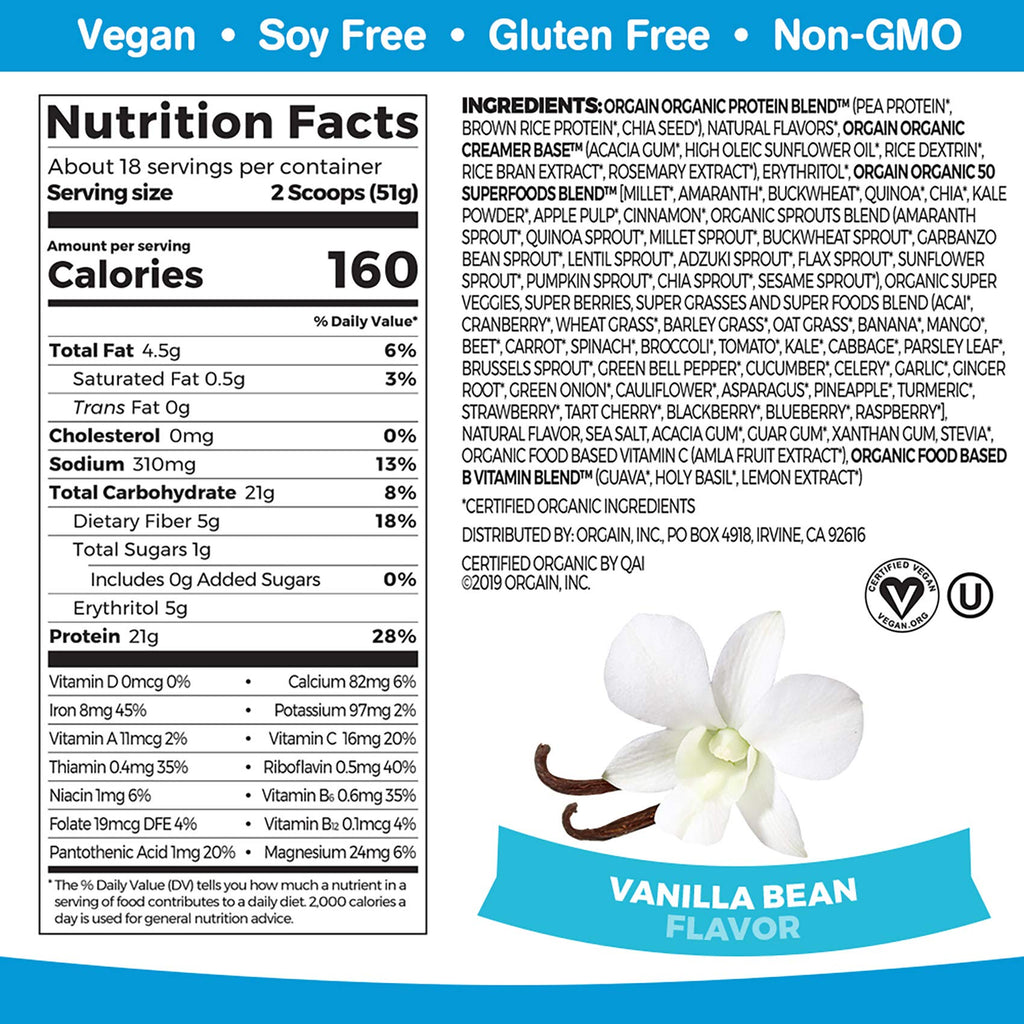 Organic Plant Based Protein Powder H722
