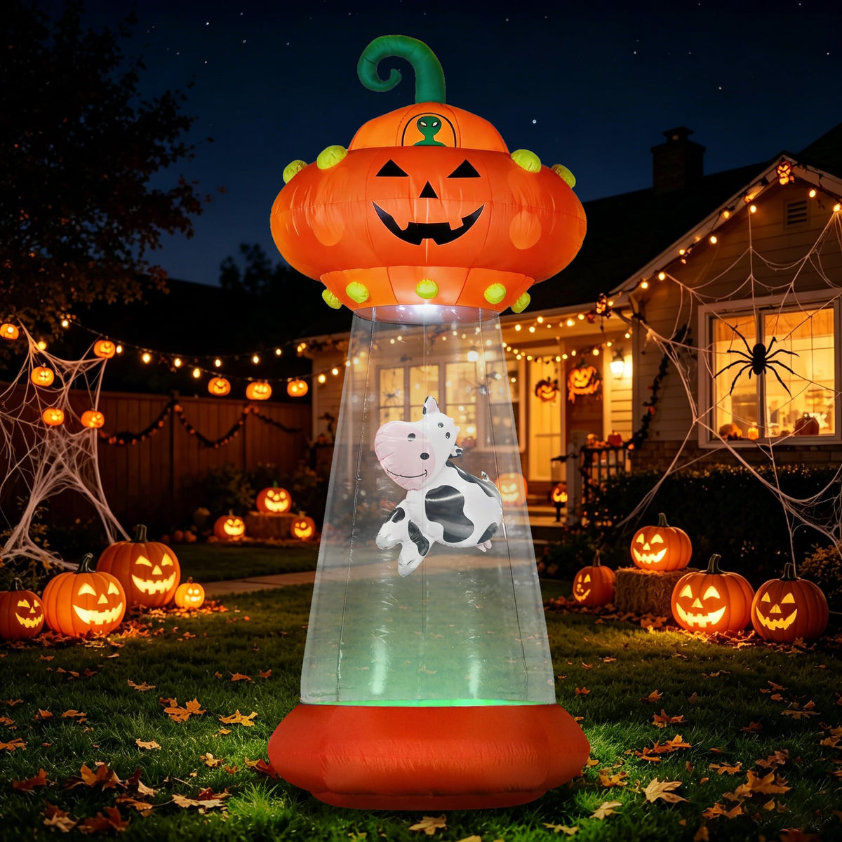 8 FT Inflatable Pumpkin UFO Decoration Y11914