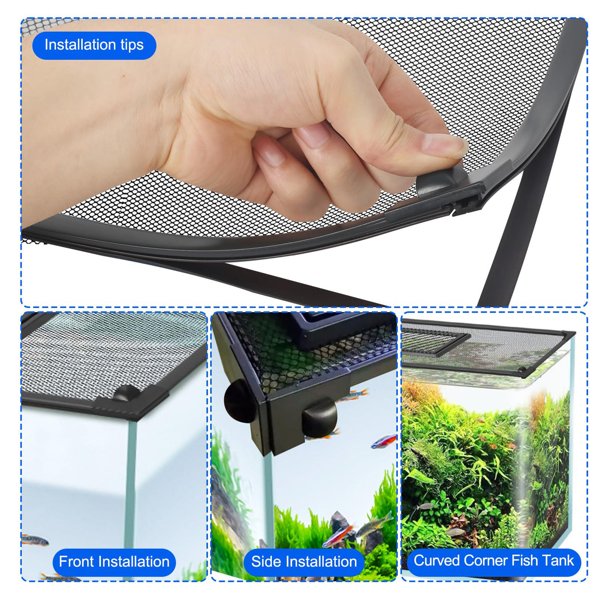 43"x27" Magnetic Aquarium Lid with Feeding Window Z237