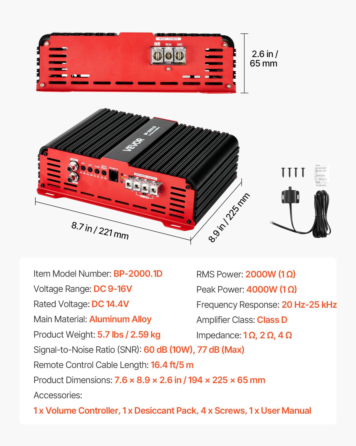 1-Channel Class D Car Audio Amplifier L12994