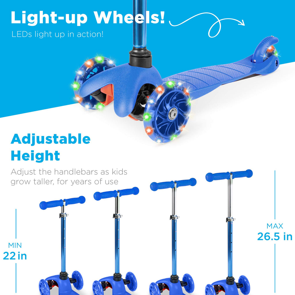 Kids 3-Wheel Scooter with LED Light-Up Wheels Z654681