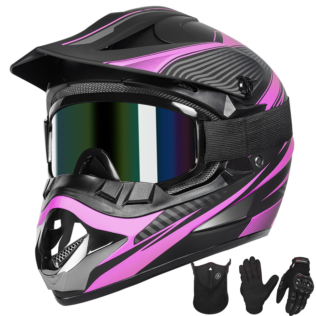 Youth Dirt Bike Helmet 4Pcs Set DOT Approved I2003