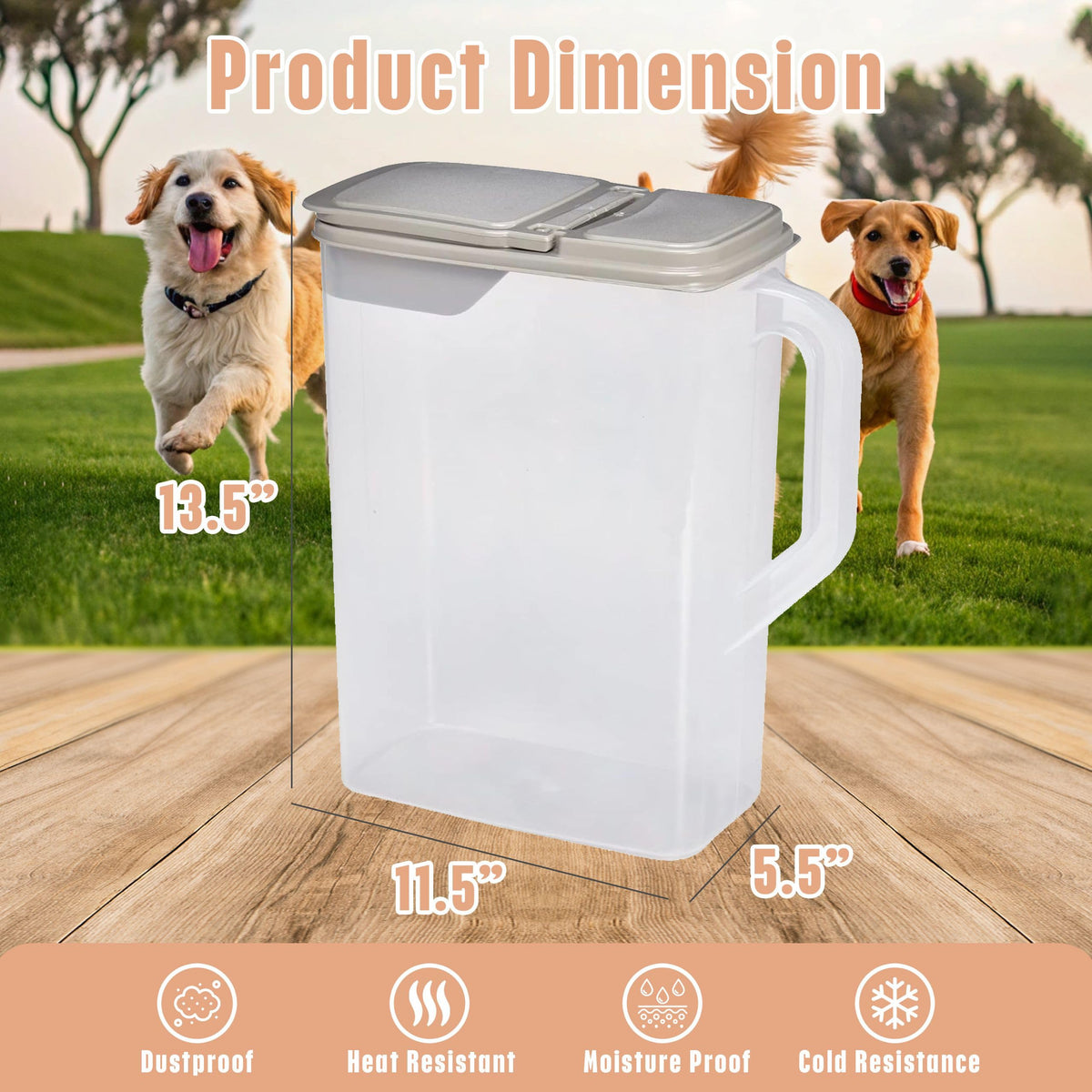 8 Quart Pet Food Storage Container with Scoop L1164