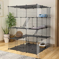 Cat Cage Indoor Playpen Metal Wire Kennel Small Animal Crate F246