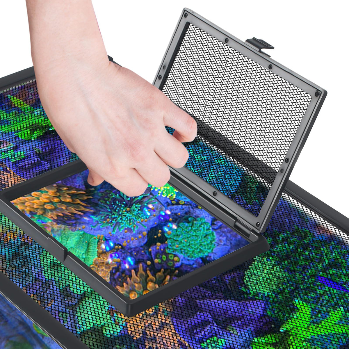 43"x27" Magnetic Aquarium Lid with Feeding Window Z237