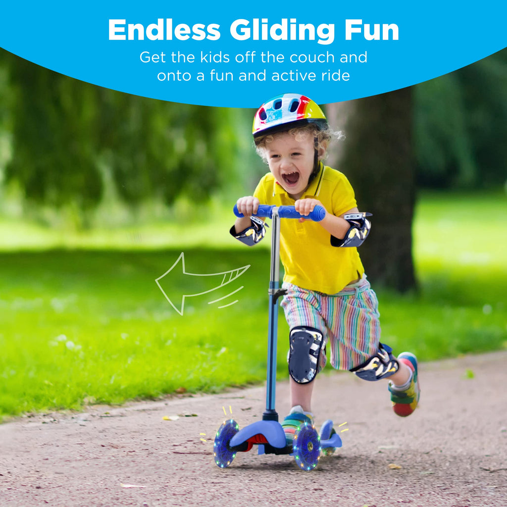 Kids 3-Wheel Scooter with LED Light-Up Wheels Z654681
