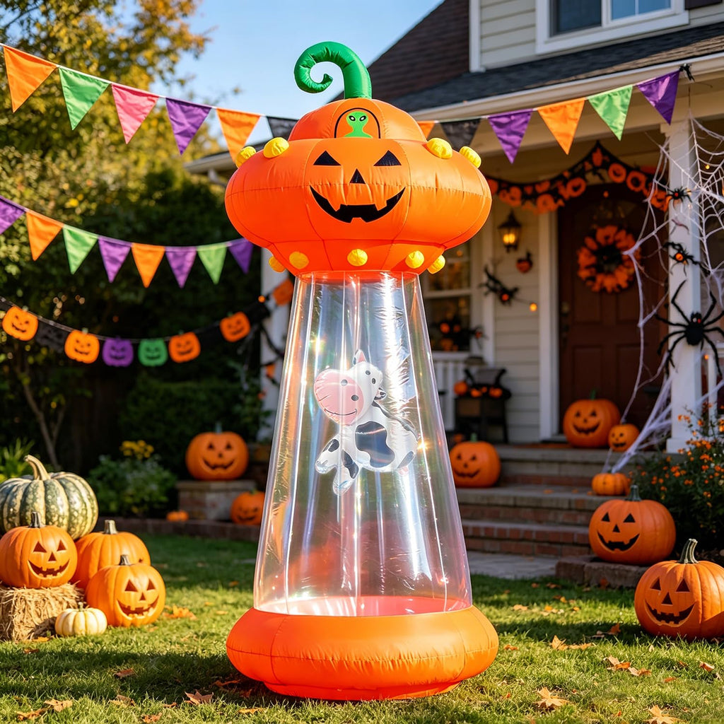 8 FT Inflatable Pumpkin UFO Decoration Y11914