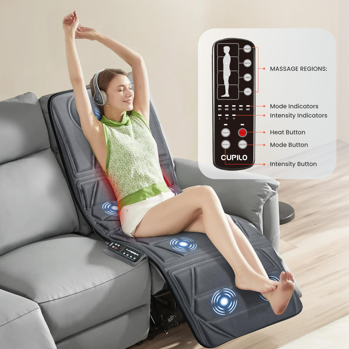 Full Body Massage Mat with Heat Z7927