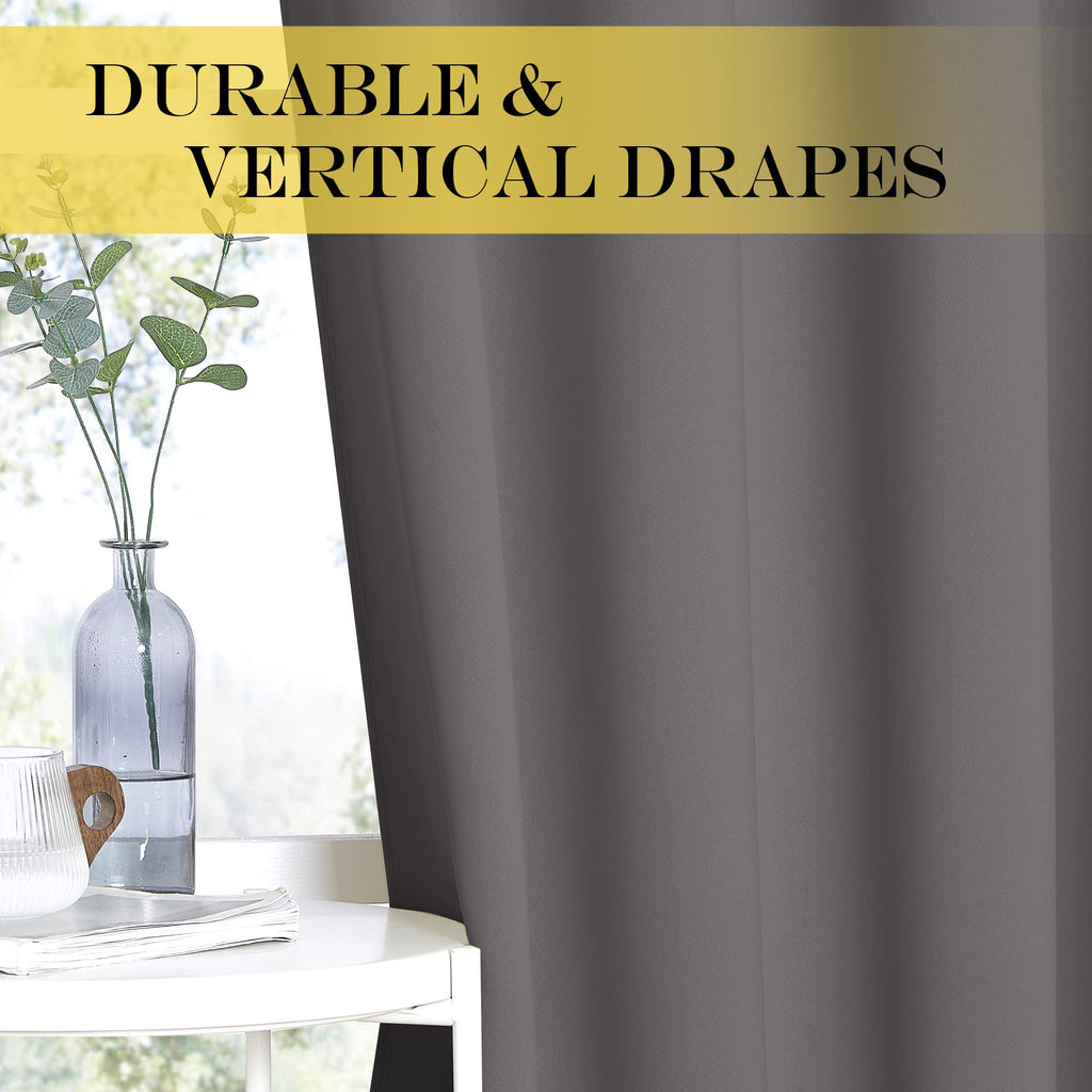 Grey Blackout Curtains 84 inch 1 Panel B2841