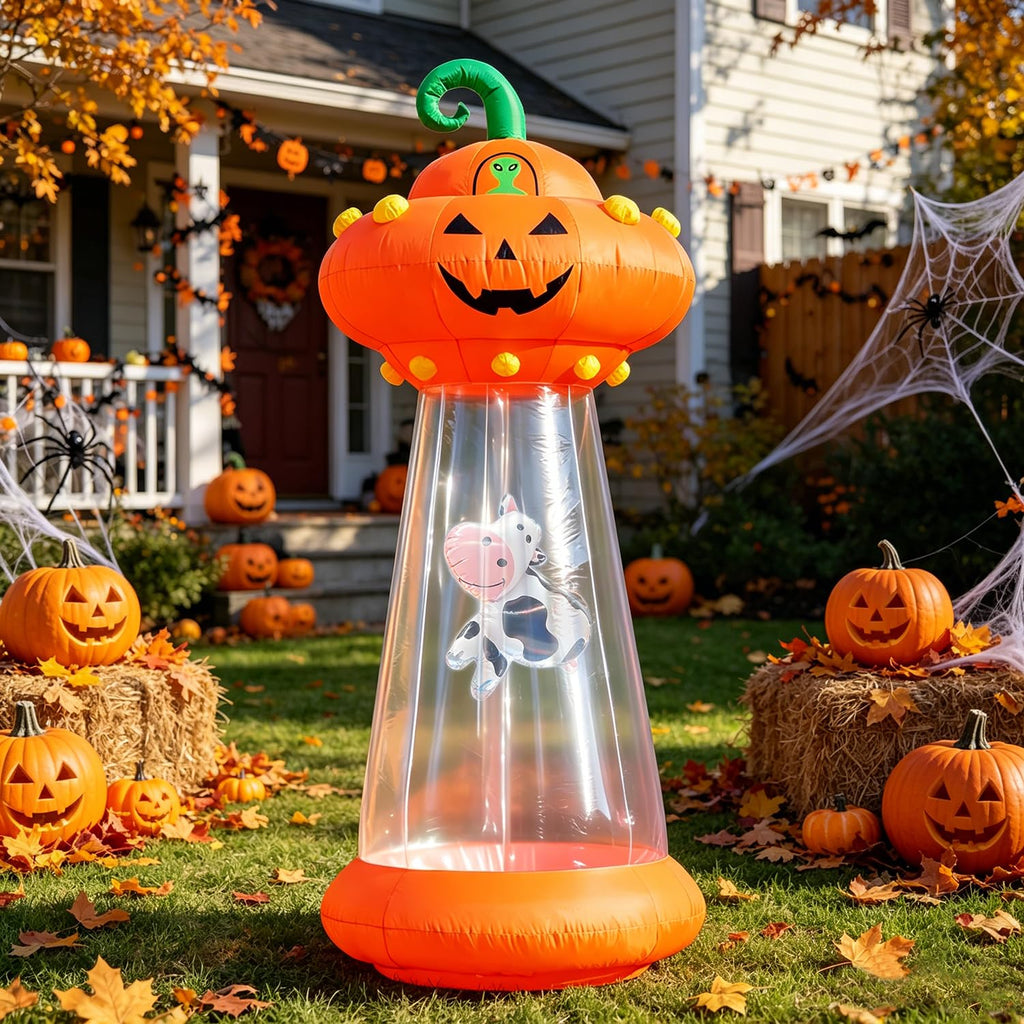 8 FT Inflatable Pumpkin UFO Decoration Y11914