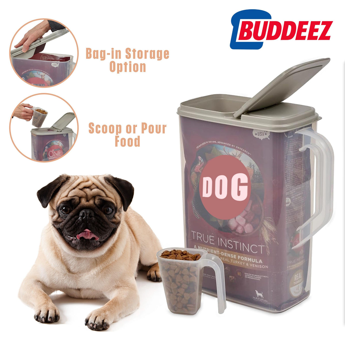 8 Quart Pet Food Storage Container with Scoop L1164