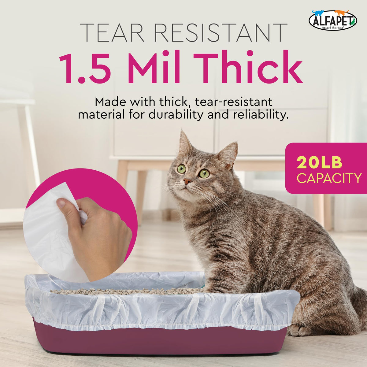 Heavy Duty Extra Giant 60 Count Cat Litter Box Liners J7805