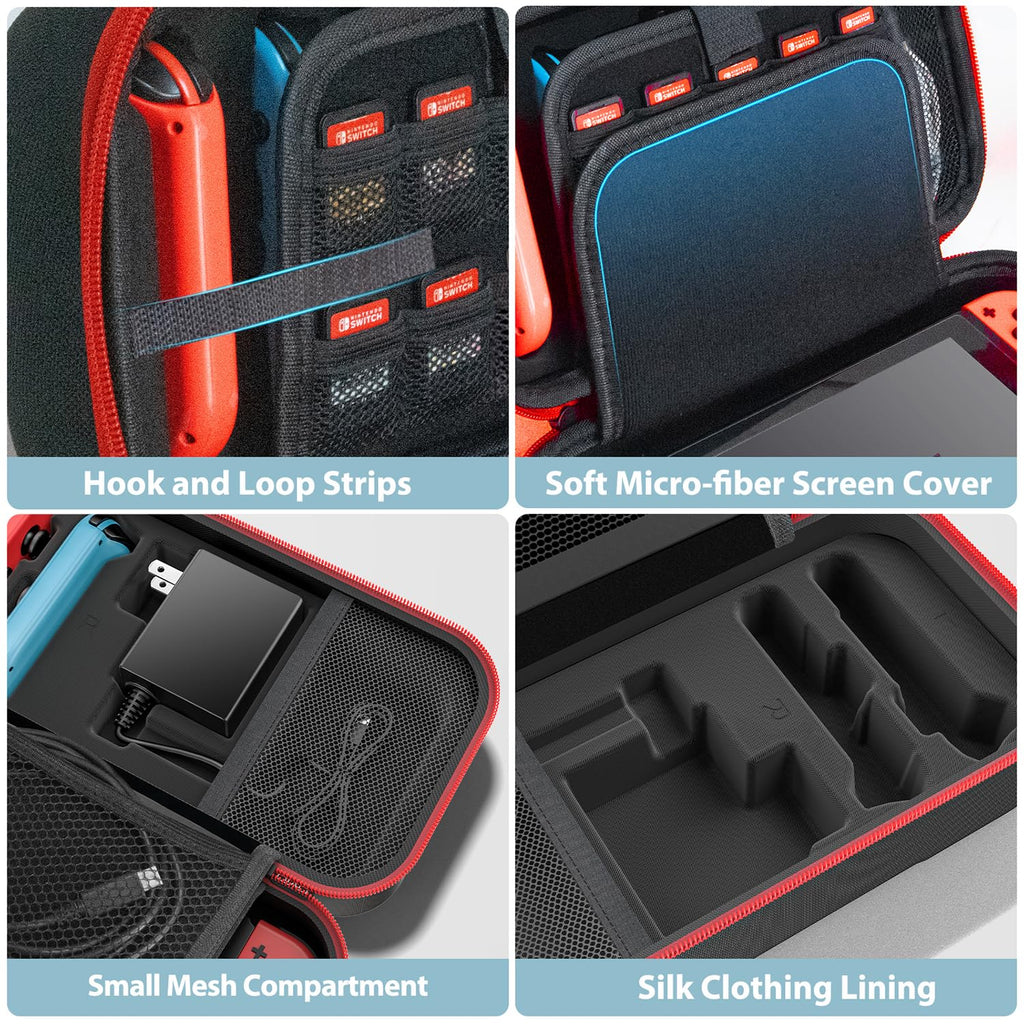 Red & Grey Portable Carrying Case F3364