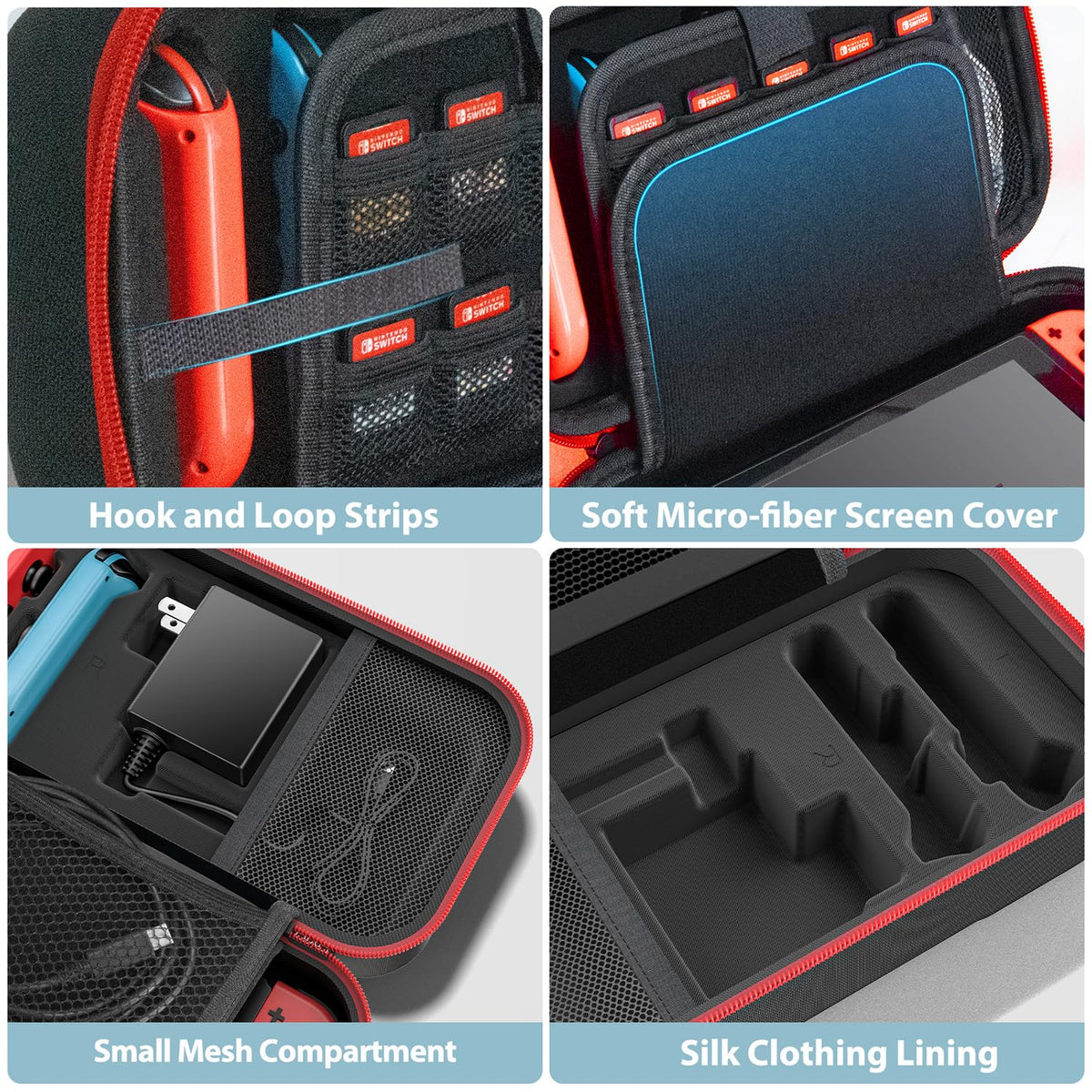 Red & Grey Portable Carrying Case F3364