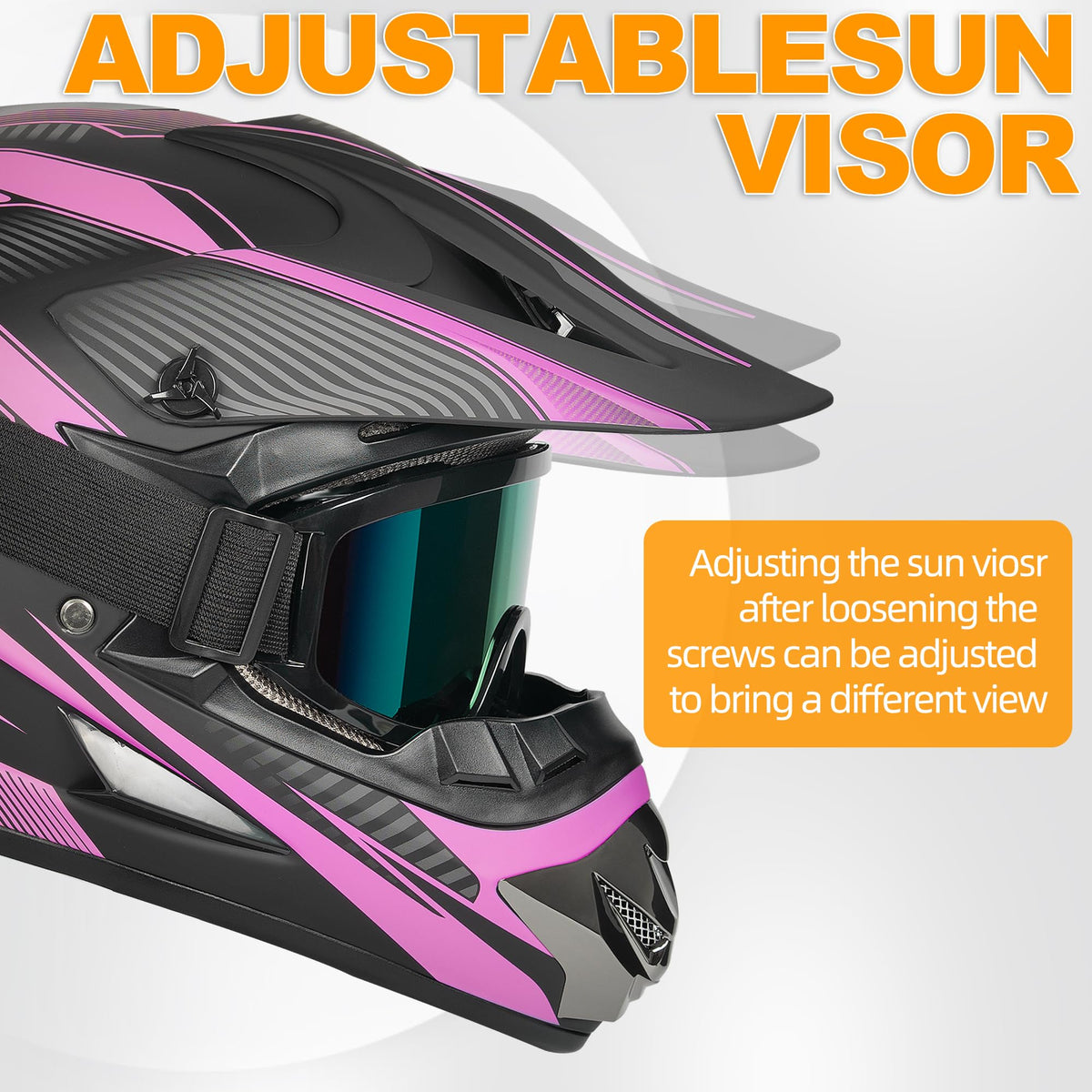 Youth Dirt Bike Helmet 4Pcs Set DOT Approved I2003