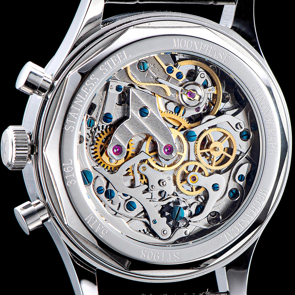 40mm Mechanical Chronograph Mens Wrist Watch K5954
