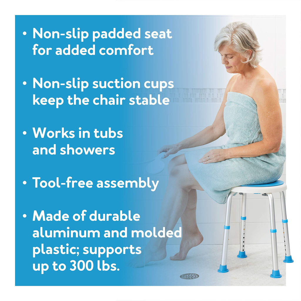 Swivel Shower Stool With Padded Seat R641536